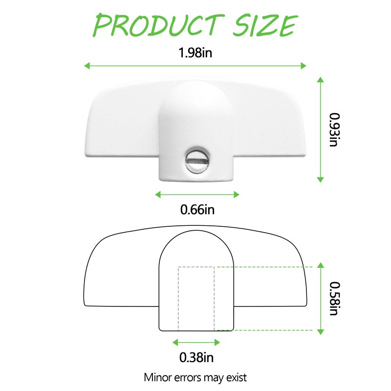 Llhhs 2Pcs Window Crank Handle Replacement for Andersen Crank Handle, 3/8"" T-Handle White Color for Andersen Casement Window Crank 1966 to Present - Image 2